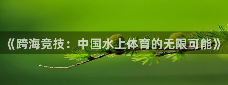易游7824tf：《跨海竞技：中国水上体育的无限可能》