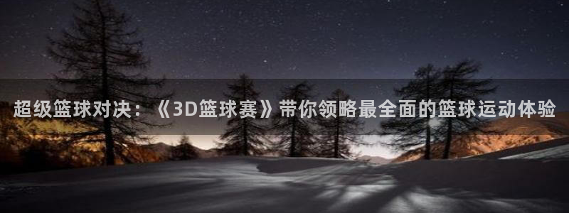 易游体育app官网下载：超级篮球对决：《3D篮球赛》带你领略